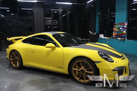 포르쉐 911GT3 글로스그레이 유광 전체랩핑 & 카본 랩핑 [대전 랩핑 PPF 모터쉴드] / 대전 유성구