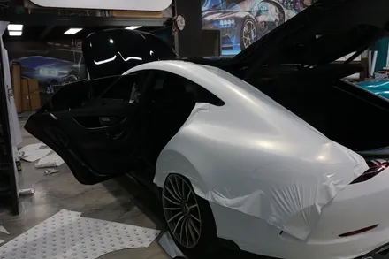 이젠 사틴으로 즐기자 메르세데스 벤츠 GT43 AMG라이트 PPF, 필름 3M 사틴 펄 프로즌 바닐라 전체랩핑 by 대전랩핑 & 대전PPF 모터쉴드 / 대전 유성구