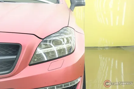 벤츠 CLS63 AMG 레드 무광 크롬 전체랩핑 시공기 [대전카스킨] / 대전 유성