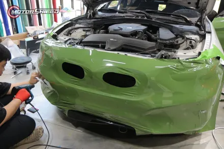 BMW 118D LB 필름 올리브 그린 전체 랩핑 by 대전랩핑 & 대전PPF 모터쉴드 / 대전 유성구