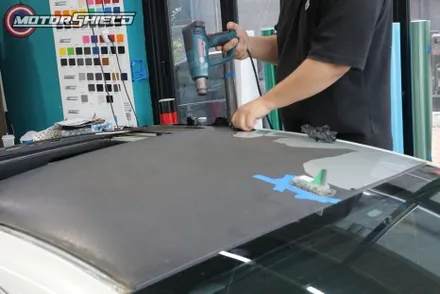 벤츠 CLS63 3M 글로스 블랙 루프스킨 재시공 by 대전랩핑 & 대전PPF 모터쉴드 / 대전 유성구