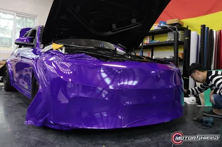 모터쉴드 BMW M3 퍼플 전체랩핑 / 대전 유성