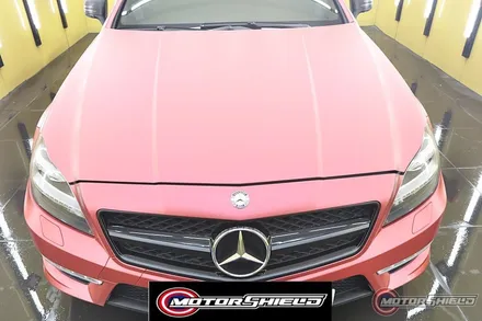 벤츠 CLS63 AMG 레드 무광 크롬 전체랩핑 시공기 [대전카스킨] / 대전 유성
