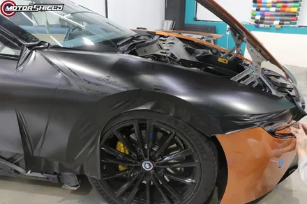BMW i8 에이버리 사틴블랙 전체랩핑 시공by 대전랩핑 & 대전PPF 모터쉴드 / 대전 유성