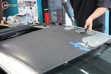 벤츠 CLS63 3M 글로스 블랙 루프스킨 재시공 by 대전랩핑 & 대전PPF 모터쉴드 / 대전 유성구