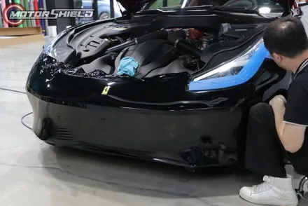 페라리 GTC4 루쏘 LB필름 고광택 유광 블랙 전체랩핑 by 대전랩핑 & 대전PPF 모터쉴드 / 대전 유성구