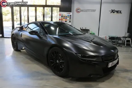 BMW i8 에이버리 사틴블랙 전체랩핑 시공by 대전랩핑 & 대전PPF 모터쉴드 / 대전 유성