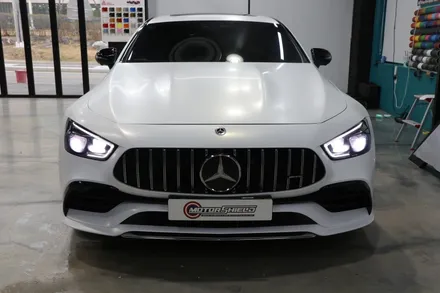 이젠 사틴으로 즐기자 메르세데스 벤츠 GT43 AMG라이트 PPF, 필름 3M 사틴 펄 프로즌 바닐라 전체랩핑 by 대전랩핑 & 대전PPF 모터쉴드 / 대전 유성구