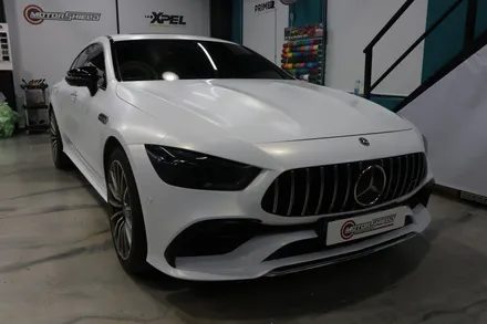 이젠 사틴으로 즐기자 메르세데스 벤츠 GT43 AMG라이트 PPF, 필름 3M 사틴 펄 프로즌 바닐라 전체랩핑 by 대전랩핑 & 대전PPF 모터쉴드 / 대전 유성구