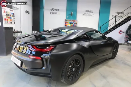 BMW i8 에이버리 사틴블랙 전체랩핑 시공by 대전랩핑 & 대전PPF 모터쉴드 / 대전 유성