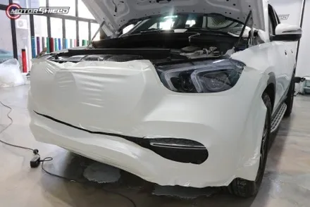 벤츠 GLE 300d 3M 사틴 펄 화이트 전체랩핑 시공by 대전랩핑 & 대전PPF 모터쉴드 / 대전 유성구