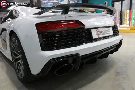 아우디 R8 텍랩 HD 고광택 화이트 전체랩핑by 대전랩핑 & 대전PPF 모터쉴드 / 대전 유성