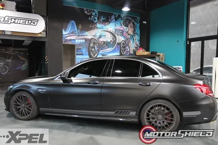 벤츠 C63AMG 스톤칩PPF 패키지 + 사틴블랙 전체랩핑 + 데칼 포인트 [대전랩핑, 대전PPF 모터쉴드] / 대전 유성구