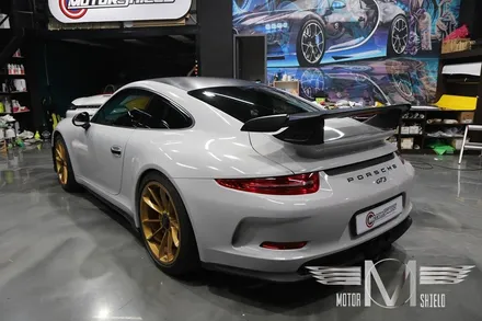 포르쉐 911GT3 글로스그레이 유광 전체랩핑 & 카본 랩핑 [대전 랩핑 PPF 모터쉴드] / 대전 유성구