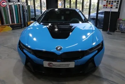 BMW i8 에이버리 사틴블랙 전체랩핑 시공by 대전랩핑 & 대전PPF 모터쉴드 / 대전 유성