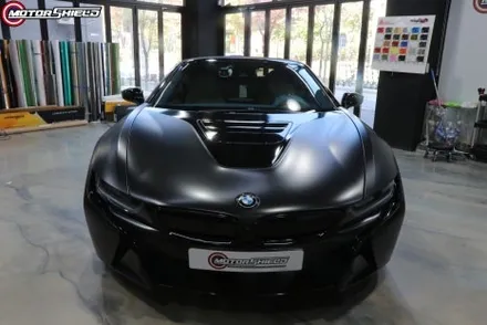 BMW i8 에이버리 사틴블랙 전체랩핑 시공by 대전랩핑 & 대전PPF 모터쉴드 / 대전 유성
