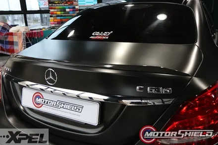 벤츠 C63AMG 스톤칩PPF 패키지 + 사틴블랙 전체랩핑 + 데칼 포인트 [대전랩핑, 대전PPF 모터쉴드] / 대전 유성구