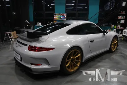 포르쉐 911GT3 글로스그레이 유광 전체랩핑 & 카본 랩핑 [대전 랩핑 PPF 모터쉴드] / 대전 유성구