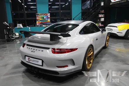 포르쉐 911GT3 글로스그레이 유광 전체랩핑 & 카본 랩핑 [대전 랩핑 PPF 모터쉴드] / 대전 유성구
