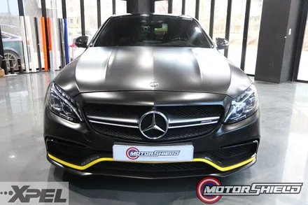 벤츠 C63AMG 스톤칩PPF 패키지 + 사틴블랙 전체랩핑 + 데칼 포인트 [대전랩핑, 대전PPF 모터쉴드] / 대전 유성구