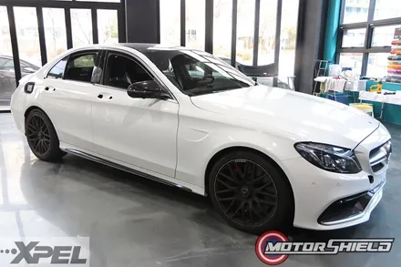 벤츠 C63AMG 스톤칩PPF 패키지 + 사틴블랙 전체랩핑 + 데칼 포인트 [대전랩핑, 대전PPF 모터쉴드] / 대전 유성구