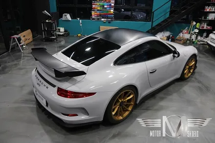 포르쉐 911GT3 글로스그레이 유광 전체랩핑 & 카본 랩핑 [대전 랩핑 PPF 모터쉴드] / 대전 유성구