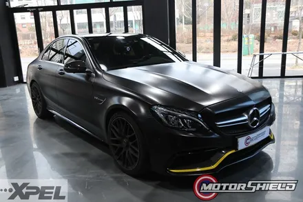 벤츠 C63AMG 스톤칩PPF 패키지 + 사틴블랙 전체랩핑 + 데칼 포인트 [대전랩핑, 대전PPF 모터쉴드] / 대전 유성구
