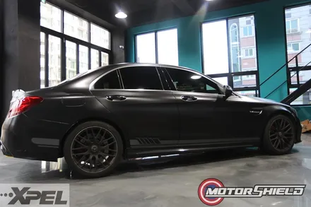 벤츠 C63AMG 스톤칩PPF 패키지 + 사틴블랙 전체랩핑 + 데칼 포인트 [대전랩핑, 대전PPF 모터쉴드] / 대전 유성구