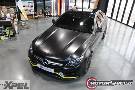 벤츠 C63AMG 스톤칩PPF 패키지 + 사틴블랙 전체랩핑 + 데칼 포인트 [대전랩핑, 대전PPF 모터쉴드] / 대전 유성구