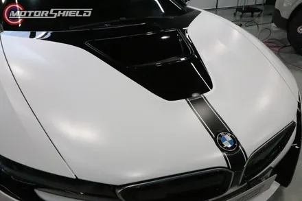 블랙 앤 화이트 정석 조합 BMW I8 사틴 화이트 유광 블랙 투톤 전체 랩핑by 대전랩핑 & 대전PPF 모터쉴드 / 대전 유성구