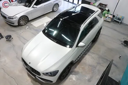 벤츠 GLE 300d 3M 사틴 펄 화이트 전체랩핑 시공by 대전랩핑 & 대전PPF 모터쉴드 / 대전 유성구