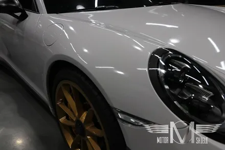 포르쉐 911GT3 글로스그레이 유광 전체랩핑 & 카본 랩핑 [대전 랩핑 PPF 모터쉴드] / 대전 유성구