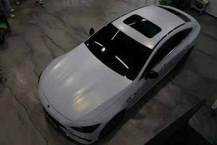 이젠 사틴으로 즐기자 메르세데스 벤츠 GT43 AMG라이트 PPF, 필름 3M 사틴 펄 프로즌 바닐라 전체랩핑 by 대전랩핑 & 대전PPF 모터쉴드 / 대전 유성구