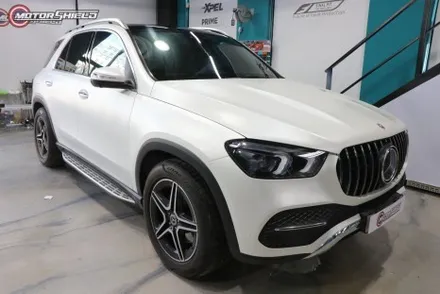 벤츠 GLE 300d 3M 사틴 펄 화이트 전체랩핑 시공by 대전랩핑 & 대전PPF 모터쉴드 / 대전 유성구