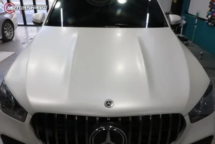 벤츠 GLE 300d 3M 사틴 펄 화이트 전체랩핑 시공by 대전랩핑 & 대전PPF 모터쉴드 / 대전 유성구