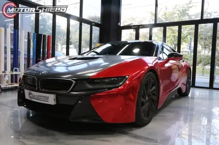 블랙 앤 화이트 정석 조합 BMW I8 사틴 화이트 유광 블랙 투톤 전체 랩핑by 대전랩핑 & 대전PPF 모터쉴드 / 대전 유성구