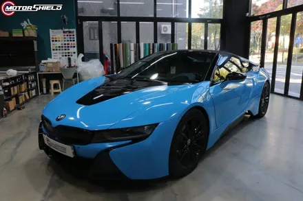 BMW i8 에이버리 사틴블랙 전체랩핑 시공by 대전랩핑 & 대전PPF 모터쉴드 / 대전 유성