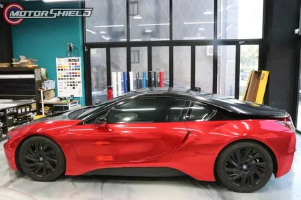블랙 앤 화이트 정석 조합 BMW I8 사틴 화이트 유광 블랙 투톤 전체 랩핑by 대전랩핑 & 대전PPF 모터쉴드 / 대전 유성구