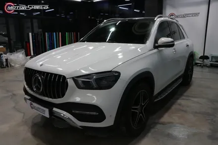 벤츠 GLE 300d 3M 사틴 펄 화이트 전체랩핑 시공by 대전랩핑 & 대전PPF 모터쉴드 / 대전 유성구