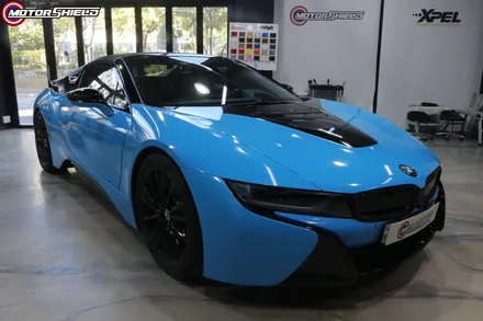 BMW i8 에이버리 사틴블랙 전체랩핑 시공by 대전랩핑 & 대전PPF 모터쉴드 / 대전 유성