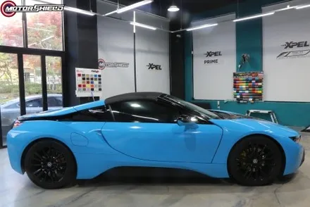 BMW i8 에이버리 사틴블랙 전체랩핑 시공by 대전랩핑 & 대전PPF 모터쉴드 / 대전 유성