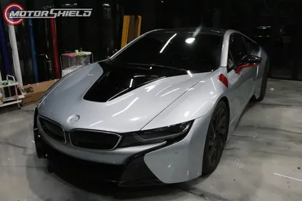 블랙 앤 화이트 정석 조합 BMW I8 사틴 화이트 유광 블랙 투톤 전체 랩핑by 대전랩핑 & 대전PPF 모터쉴드 / 대전 유성구