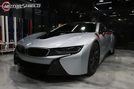 블랙 앤 화이트 정석 조합 BMW I8 사틴 화이트 유광 블랙 투톤 전체 랩핑by 대전랩핑 & 대전PPF 모터쉴드 / 대전 유성구