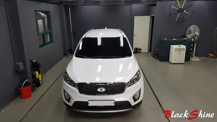[울산랩핑][울산부분랩핑] 기아 올뉴쏘렌토 도어 외캐치, 스포일러 부분랩핑 시공 - 블랙샤인 울산점 / 울산광역시 남구