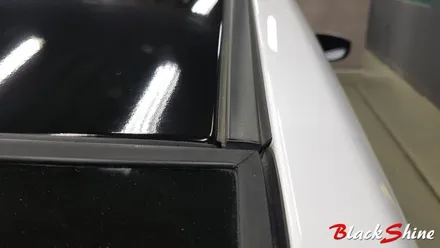 [울산루프스킨][울산랩핑] 현대 아반떼MD 유광블랙 루프스킨 합리적인 가격으로 깔끔한 시공 - 블랙샤인 울산점 / 울산광역시 남구