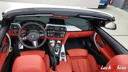 BMW 428i 컨버터블 실내마감재 블랙카본 울산실내랩핑으로 포인트랩핑 - 블랙샤인 울산점 / 울산광역시 남구