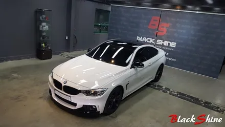 [울산루프스킨][울산랩핑] BMW 428i 3M 1080시리즈 블랙유광 루프스킨 및 포인트랩핑 시공 - 블랙샤인 울산점 / 울산광역시 남구