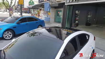 [울산루프스킨][울산랩핑] 현대 아반떼AD 스포츠 블랙유광 루프스킨으로 이미지 변신~ 블랙샤인 울산점 / 울산광역시 남구
