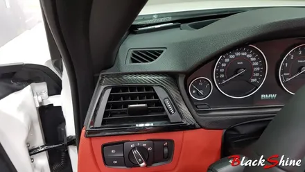 BMW 428i 컨버터블 실내마감재 블랙카본 울산실내랩핑으로 포인트랩핑 - 블랙샤인 울산점 / 울산광역시 남구