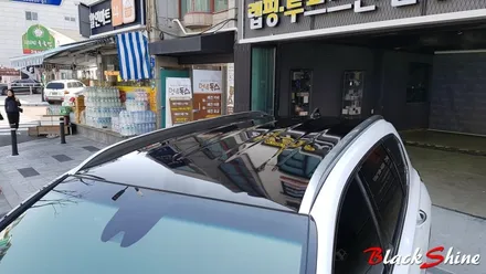 [울산루프스킨][울산랩핑] 현대 싼타페TM 2018 블랙유광 루프스킨 시공 - 블랙샤인 울산점 / 울산광역시 남구